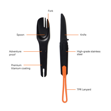 Logo trade advertising products image of: Nordic Drift Trail 4 in 1 outdoor cutlery