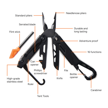 Logotrade promotional giveaway image of: Nordic Drift Adventure Multi-function Pliers