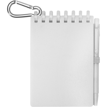 Logo trade advertising products image of: Lig Mini recycled outdoor soft cover notebook and ballpoint pen set (black ink)