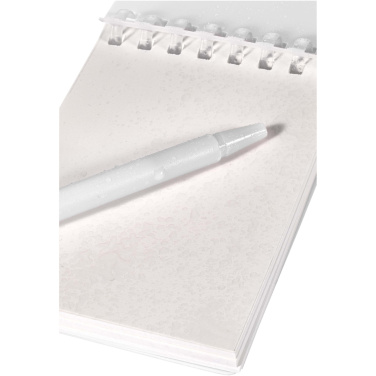 Logo trade advertising product photo of: Lig Mini recycled outdoor soft cover notebook and ballpoint pen set (black ink)