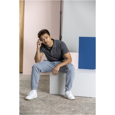 Logo trade meene pilt: Grafiit lühikeste varrukatega meeste orgaaniline polo