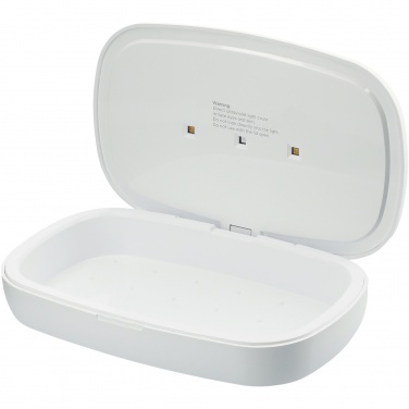 Logo trade ärikingi pilt: UV-kapsel nutitelefoni desinfitseerimisvahend koos 5 W juhtmevaba laadimispadjaga