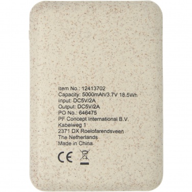 Logotrade ärikingid pilt: Asama 5000 mAh nisuõlgedest elektripank