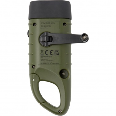 Logo trade ärikingid foto: Helios taaskasutatud plastikust päikesedünamo taskulamp karabiiniga