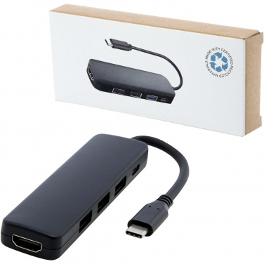 Logotrade firmakingi foto: Loop RCS taaskasutatud plastist multimeediumiadapter USB 2.0-3.0 HDMI-pordiga