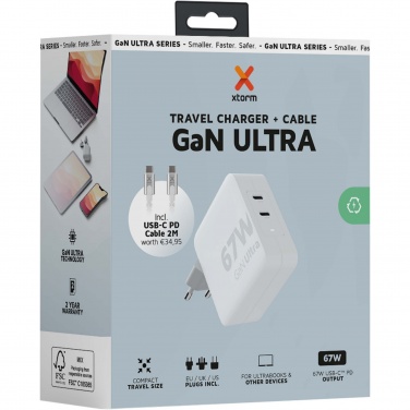 Logo trade meene pilt: Xtorm XVC2067 GaN Ultra 67W reisilaadija 100W USB-C PD-kaabliga