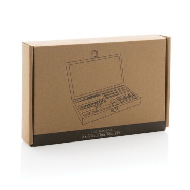 Logotrade reklaamkingi foto: Carvine 21 tk bambusest tööriistade komplekt