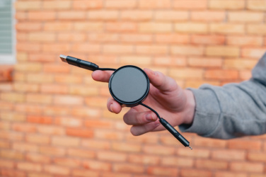 Logotrade reklaamkingid pilt: Terra RCS taaskasutatud alumiiniumist sissetõmmatav 6-ühes kaabel