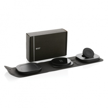 Logo trade ärikingid foto: Swiss Peak RCS rplastist kolm-ühes juhtmevaba 15W reisilaadija