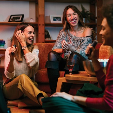 Logo trade firmakingitused foto: Singvibe RCS taaskasutatud plastikust karaokekomplekt topeltmikrofoniga