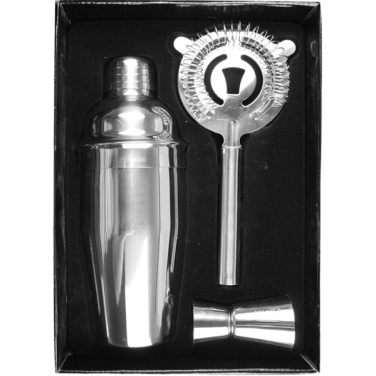 Logotrade reklaamkingi foto: Metallist kokteilikomplekt, 3-osaline MESSINA