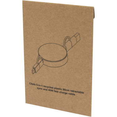 Logo trade reklaamkingi pilt: Citala 5-in-1 taaskasutatud plastist 90 cm kiirlaadimiskaabel
