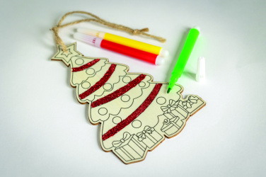 Logo trade reklaamtooted foto: Puidust jõulupuu värvimiskomplekt