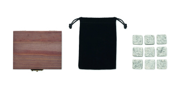 Logo trade reklaamtooted foto: 9 kivist jääkuubikute komplekt karbis ABERDEEN