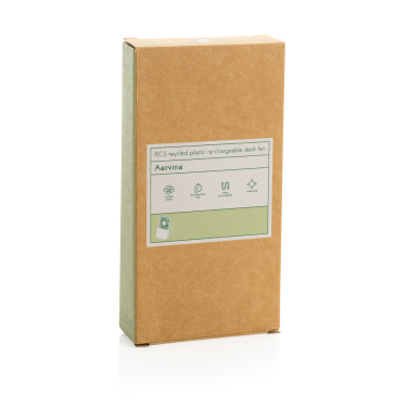 Logo trade firmakingi pilt: Aervina RCS taaskasutatud plastist laetav lauaventilaator