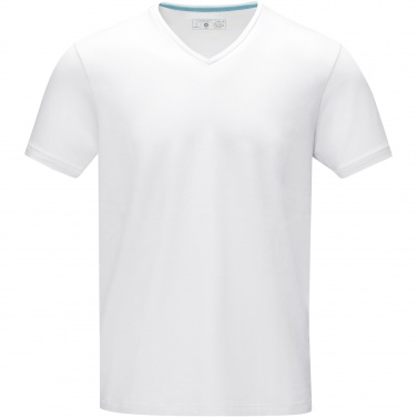 Logo trade liikelahja kuva: Kawartha short sleeve men's organic V-neck t-shirt