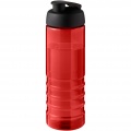 H2O Active® Eco Treble 750 ml:n juomapullo flip lid -kannella, Punainen / tasainen musta