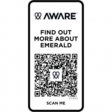 Logo trade mainoslahja kuva: Emerald lyhythihainen unisex Aware™-poolopaita kierrätetystä materiaalista