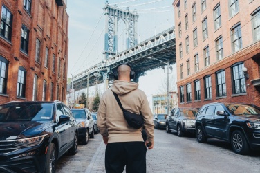 Logo trade liikelahja mainoslahja tuotekuva: Irvine RCS kierrätetyt ja korjattavat langattomat kuulokkeet