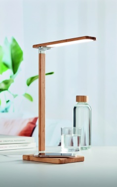 Logo trade mainoslahja kuva: Bambu pöytälamppu