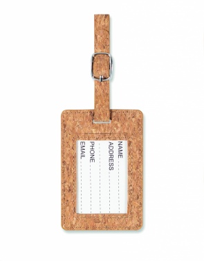 Logo trade mainoslahja kuva: Cork luggage tag