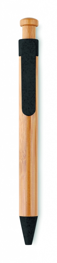 Logotrade liikelahja mainoslahja kuva: Bambu/vehnänoljesta valmistettu ABS-kuulakärkikynä