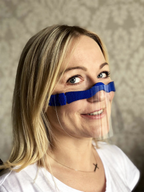 Logo trade mainoslahja ja liikelahja tuotekuva: HESTIA kasvosuoja - läpinäkyvä maski suulle ja nenälle 1452162