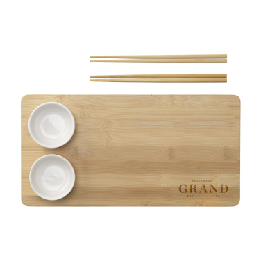 Logotrade liikelahjat kuva: Temaki Bamboo Sushi Tray lahjasetti