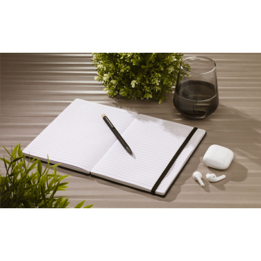 Logo trade mainostuote kuva: Bamboo Journal Naked Spine Paper Notebook Musta A5