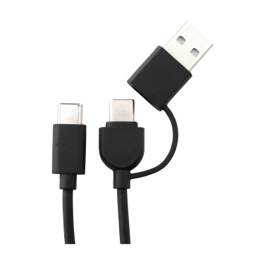 Logo trade mainoslahja ja liikelahja tuotekuva: TriCharge RCS kierrätetty PU langaton laturi