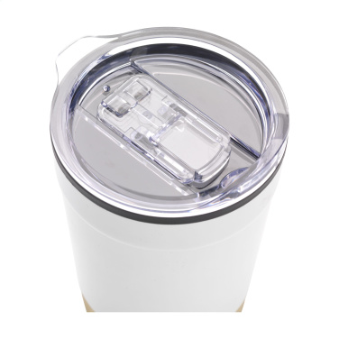 Logotrade mainostuote tuotekuva: Kobe Bamboo RCS kierrätetystä teräksestä valmistettu 350 ml kahvikuppi