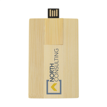 Logotrade mainoslahjat kuva: Luottokortti USB Bamboo 16GB