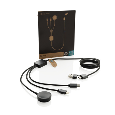 Logotrade mainoslahja tuotekuva: Terra RCS rPET 6-in-1 latauskaapeli