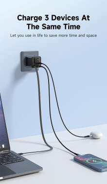 Logotrade liikelahja tuotekuva: Urban Vitamin Mendocino – 65 W GaN-laturi