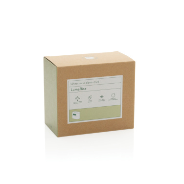 Logo trade liikelahja kuva: LumaRise RCS -herätyskello, valkoinen kohina, kierrätysmuovi