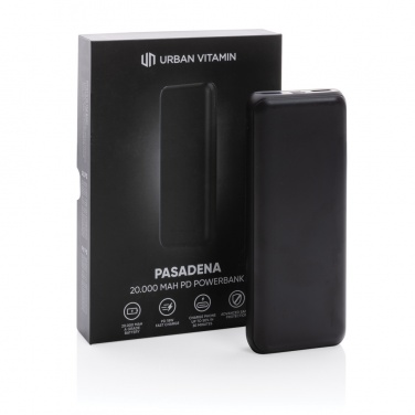 Logotrade reklaminės dovanos nuotrauka: Urban Vitamin Pasadena 20 000 mAh 18W PD maitinimo blokas