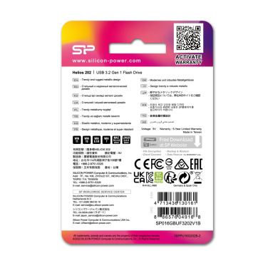 Logotrade reklaminiai produktai nuotrauka: Pendrive Silicon Power HELIOS 202, 3.2 Gen 1, 16GB
