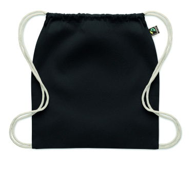 Logotrade firminės dovanos nuotrauka: Raišteliu užtraukiamas maišelis „Fairtrade“, 180 g