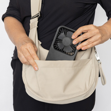 Logotrade dovana nuotrauka: „Aervina RCS“ perdirbto plastiko įkraunamas stalo ventiliatorius