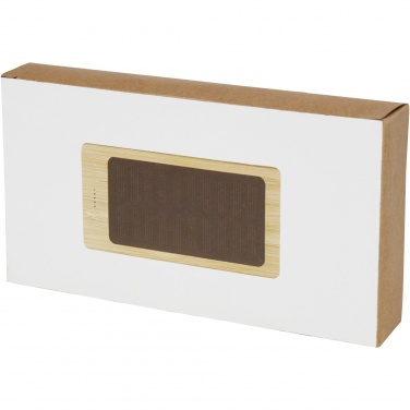 Logotrade korporatīvās dāvanas foto: Alata 8000 mAh bambusa saules enerģijas banka