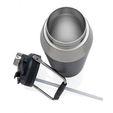 Logotrade korporatīvās dāvanas foto: Vakuuma nerūsējošā tērauda divfunkciju pudele ar vāku 1L