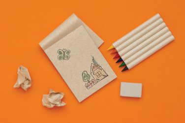 Logotrade dāvanas foto: Micki GRS infinity 6gab krāsojamo zīmuļu komplekts ar piezīmju blociņu