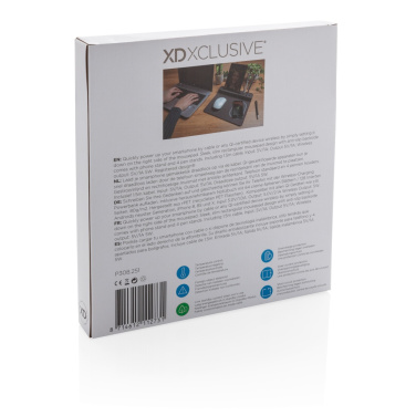 Лого трейд бизнес-подарки фото: Воздушный коврик для мыши с беспроводной зарядкой 5 Вт и USB