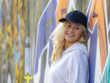 Логотрейд pекламные подарки картинка: Кепка Impact AWARE™ из хлопка с начесом, 6 панелей, контрастная, 280 г