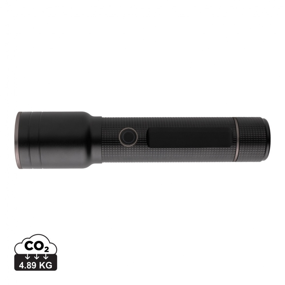 Лого трейд бизнес-подарки фото: Фонарик RCS из переработанного алюминия с возможностью зарядки через USB-порт