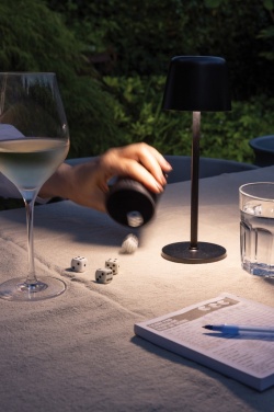 Логотрейд бизнес-подарки картинка: Настольная лампа Zenic RCS из переработанного пластика с возможностью зарядки через USB