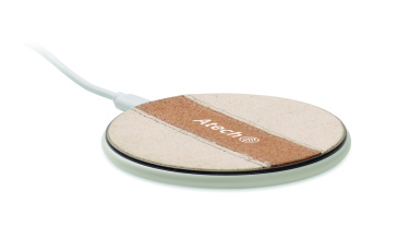 Логотрейд pекламные подарки картинка: Cork wireless charger 15W