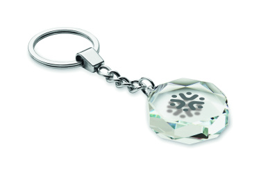 Логотрейд бизнес-подарки картинка: Glass round award key ring