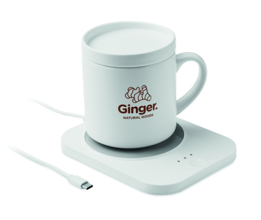 Лого трейд pекламные продукты фото: Wireless charger mug warmer set