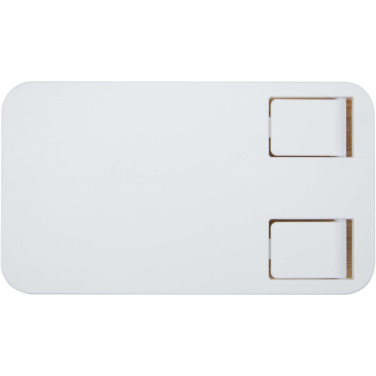 Логотрейд бизнес-подарки картинка: Alfirk складная настольная подставка для телефона из переработанного пластика с бамбуковыми деталями